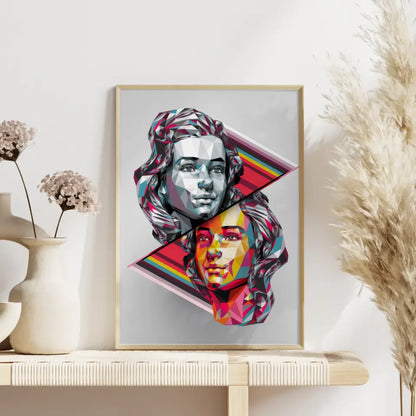 Pop-Art Poster mit geometrischem Muster und Farben 4