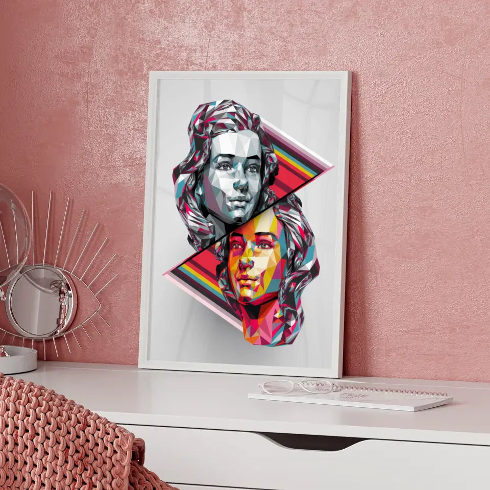 Pop-Art Poster mit geometrischem Muster und Farben 5