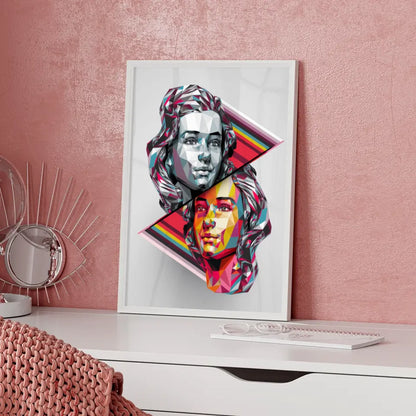 Pop-Art Poster mit geometrischem Muster und Farben 5