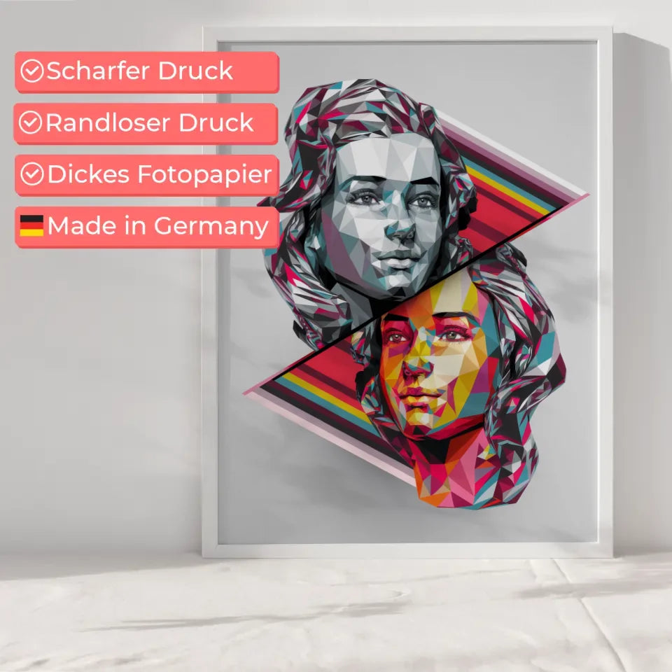 Pop-Art Poster mit geometrischem Muster und Farben 6