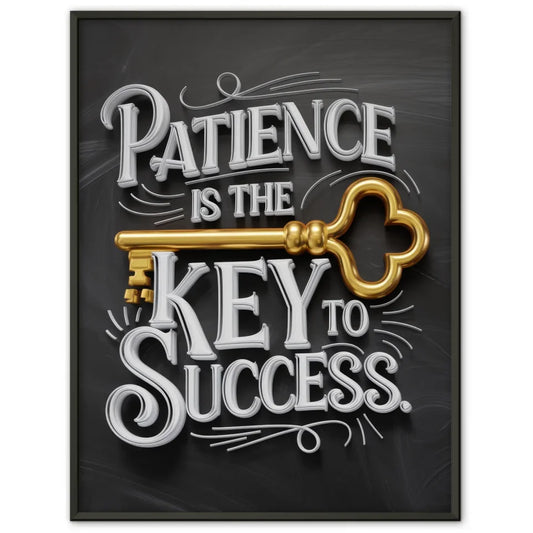 Motivationsposter Geduld der Schlüssel zum Erfolg dekorativ 1