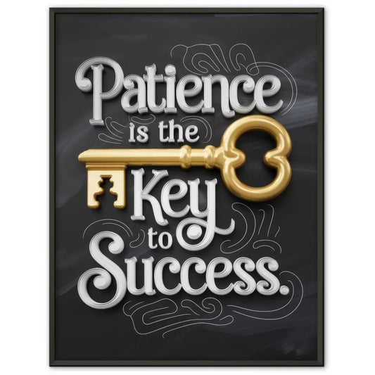 Motivierendes Poster mit Zitat Geduld Erfolg 1