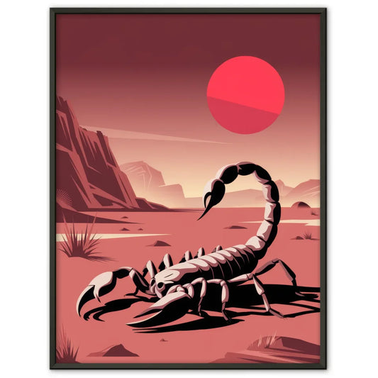 Poster Skorpion in der Wüste Mars 4K Illustration Kunstwerk