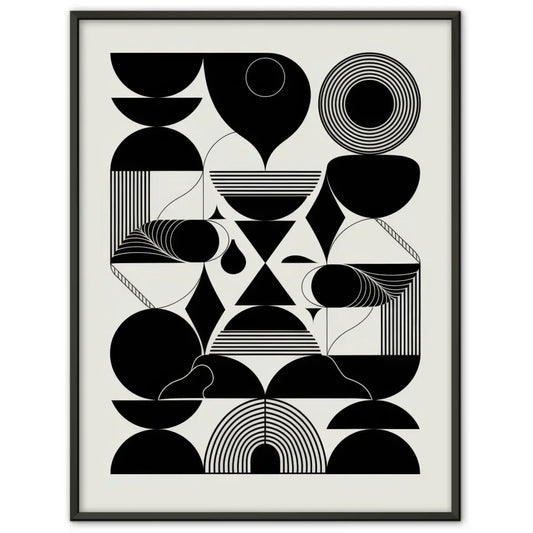 Abstraktes Poster mit geometrischem Design im Bohème-Stil 1