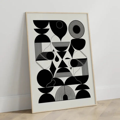 Abstraktes Poster mit geometrischem Design im Bohème-Stil 3