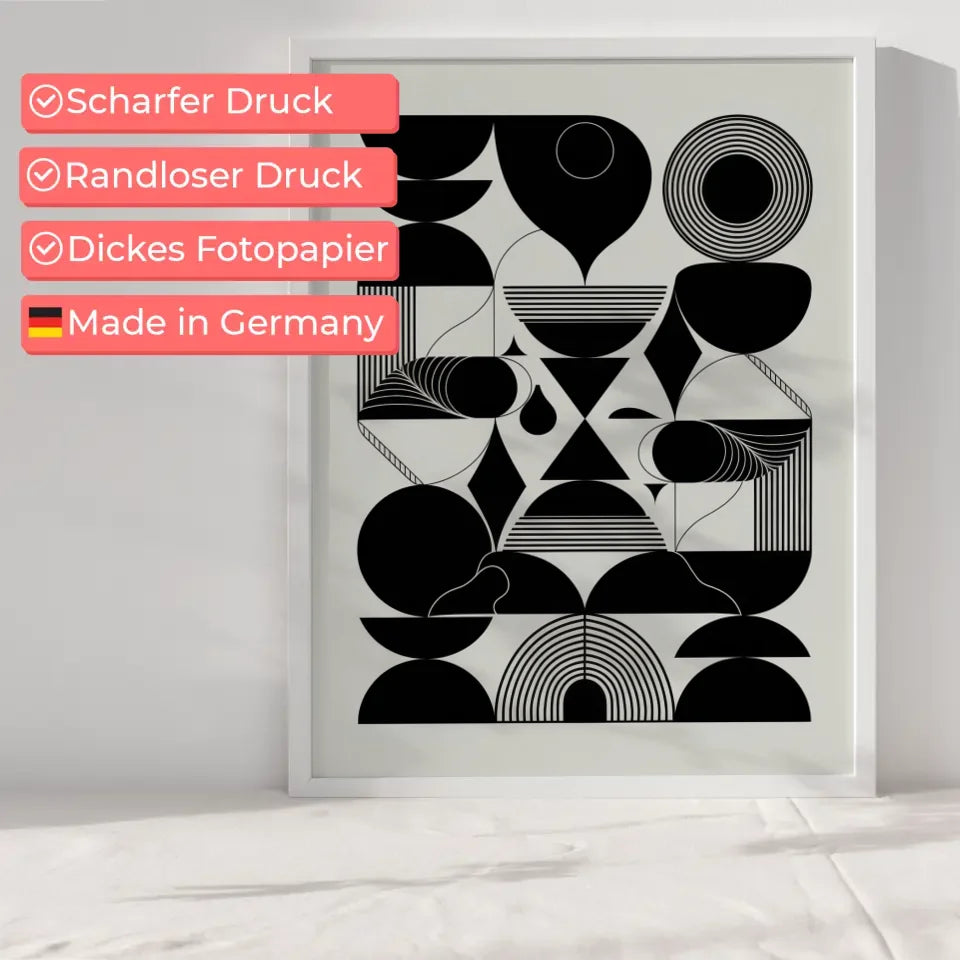 Abstraktes Poster mit geometrischem Design im Bohème-Stil 6