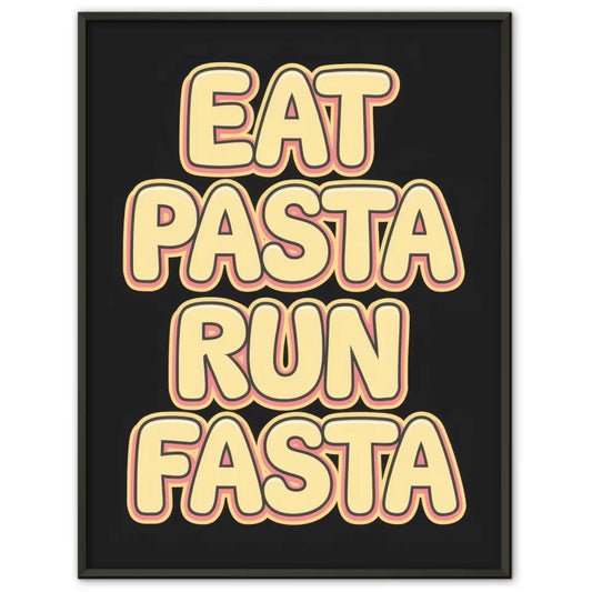 Poster mit lustigem Pop-Art Design Pasta Humor