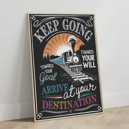 Motivierendes Poster mit Keep Going Botschaft 3