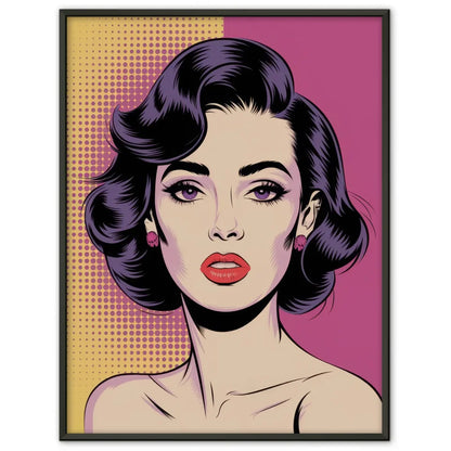 Poster modische Frauenfigur im Retro Pop Art Stil