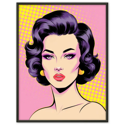 Moderne Poster mit stilvoller Frauenfigur in leuchtenden Farben entdecken 1