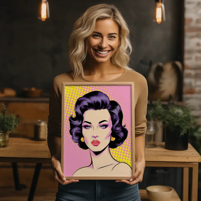 Moderne Poster mit stilvoller Frauenfigur in leuchtenden Farben entdecken 2