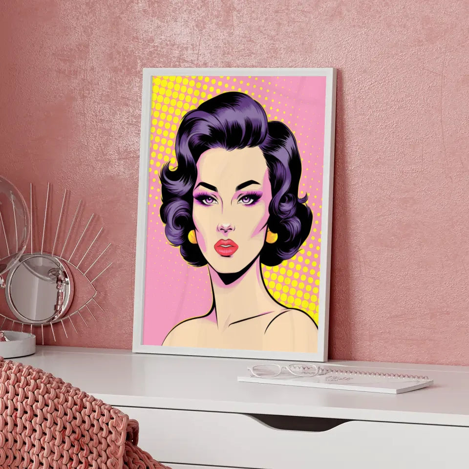 Moderne Poster mit stilvoller Frauenfigur in leuchtenden Farben entdecken 5