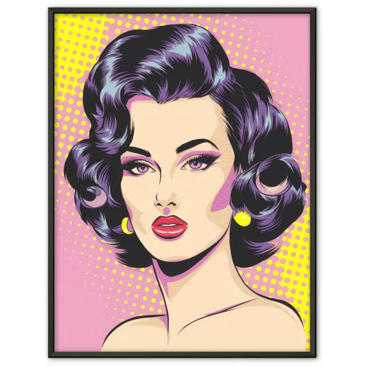Moderne Poster mit stilvoller Frauenfigur im Retro Pop Art Design 1