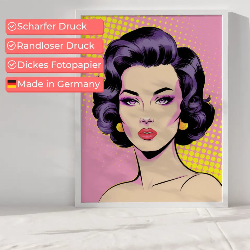 Moderne Poster mit stilvoller Frauenfigur in leuchtenden Farben entdecken 6