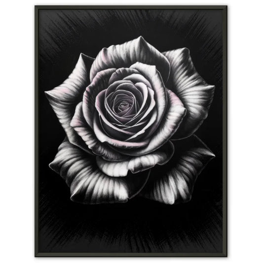 Geheimnisvolle Rose Poster mit intensivem Farbverlauf 1