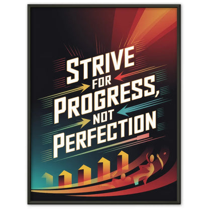 Motivationsposter Strebe nach Fortschritt Kunst 1