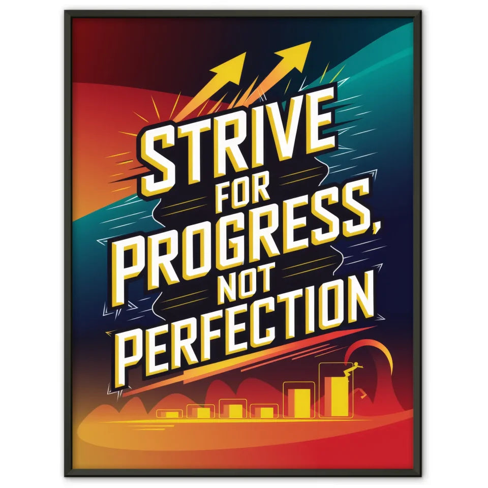 Motivationsposter für Fitness Fortschritt und Inspiration 1