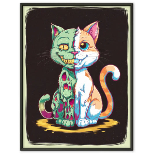 Kawaii Katzen Zombie Poster für einen einzigartigen Stil und gruselige Atmosphäre 1