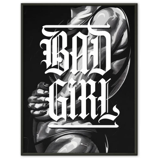 Monochromes Poster Bad Girl Tattoo Illustration 1