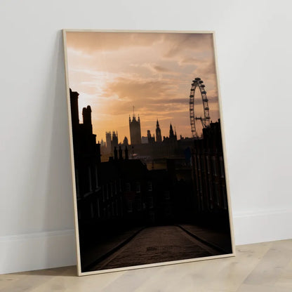 Poster alte England Silhouette bei Sonnenuntergang