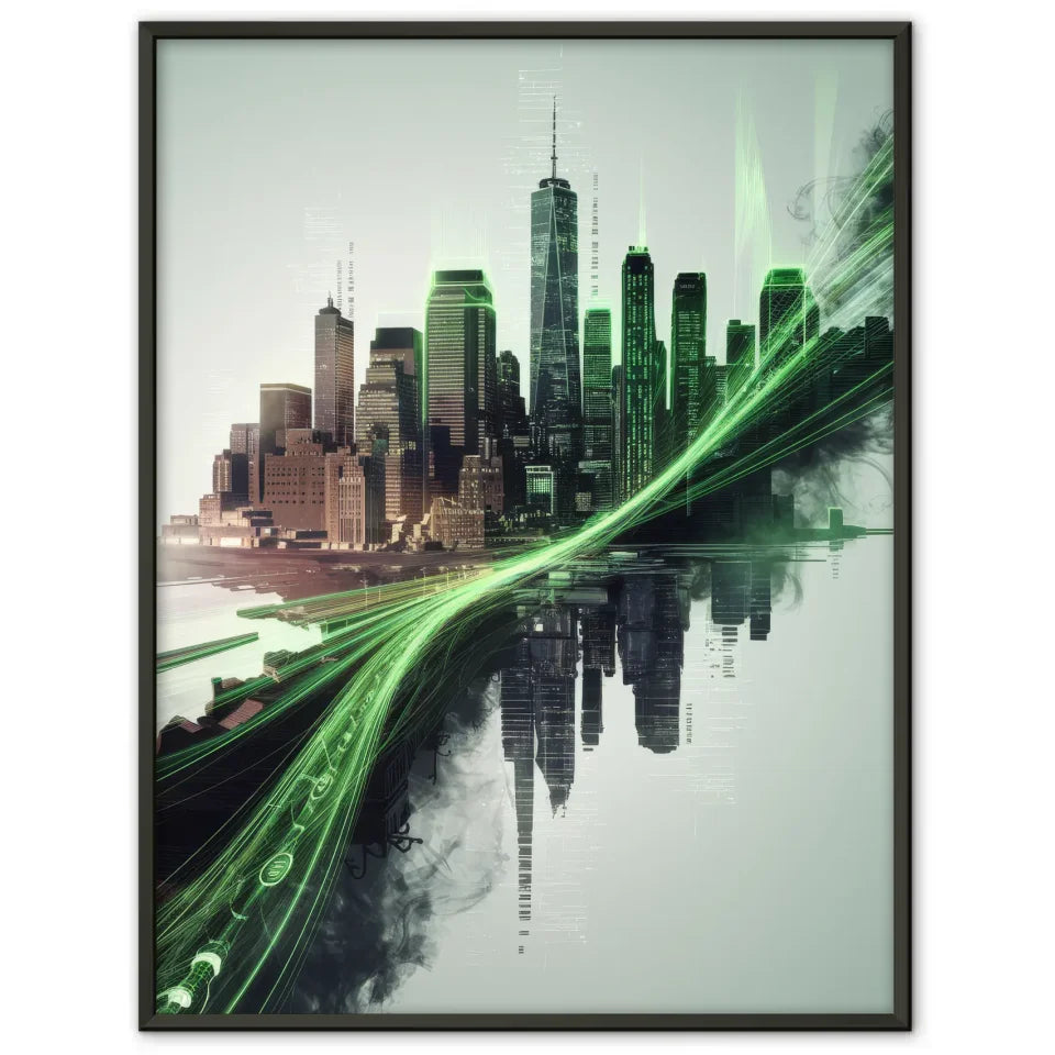Futuristisches Poster New York City in Cyberpunk Stil kaufen 1