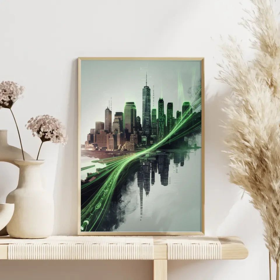 Futuristisches Poster New York City in Cyberpunk Stil kaufen 4