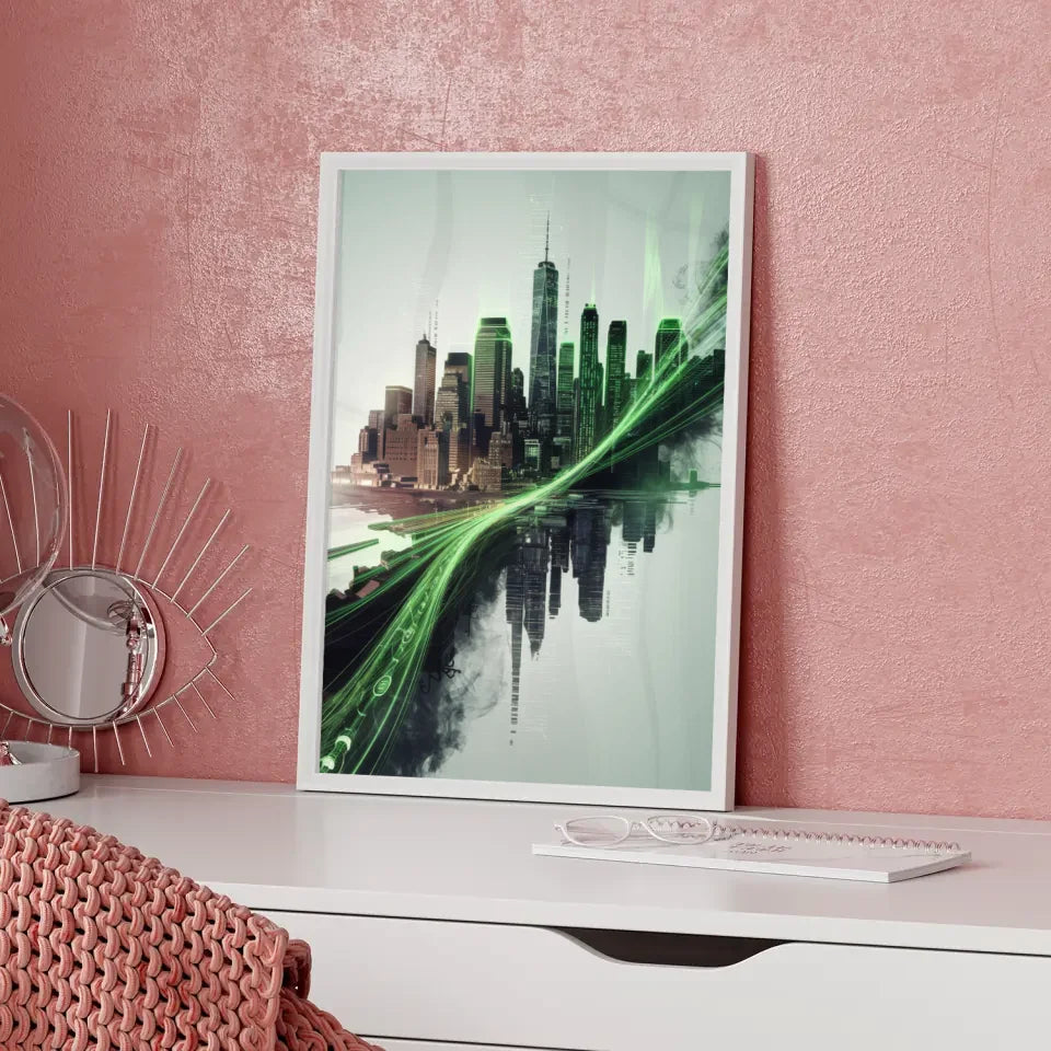 Futuristisches Poster New York City in Cyberpunk Stil kaufen 5