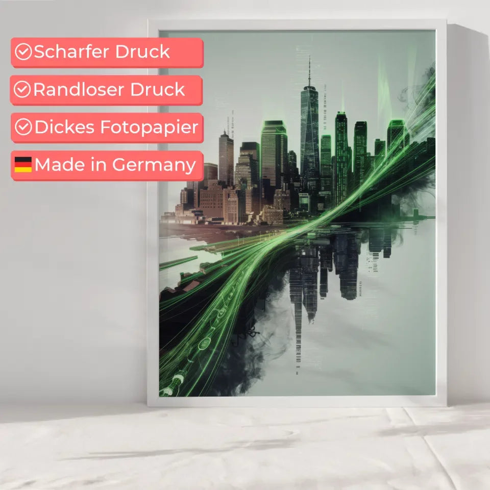 Futuristisches Poster New York City in Cyberpunk Stil kaufen 6