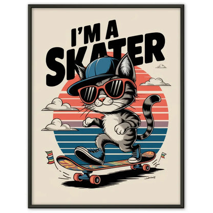 Vintage Katzen Poster cooles Skateboard Abenteuer 1