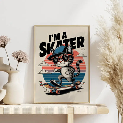 Vintage Katzen Poster cooles Skateboard Abenteuer 4