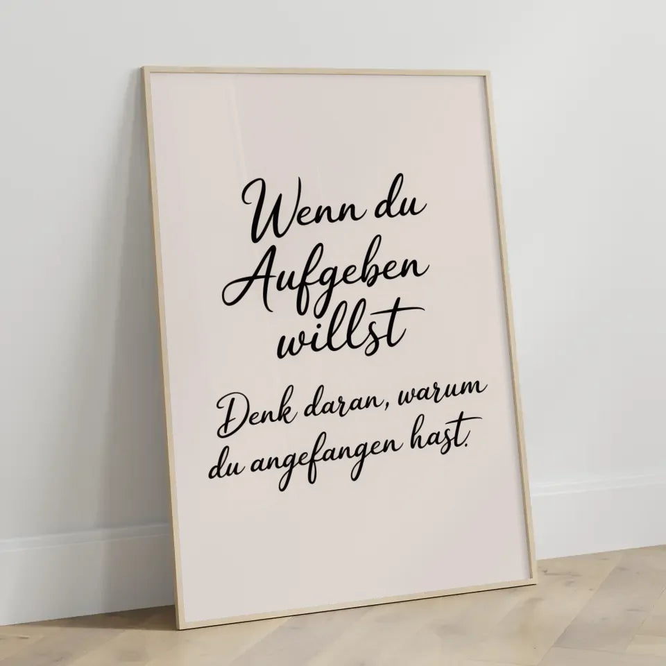 Inspirierendes Poster mit motivierendem Zitat für dein Zuhause 3