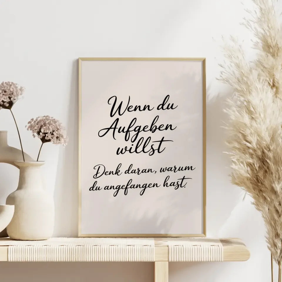 Inspirierendes Poster mit motivierendem Zitat für dein Zuhause 4