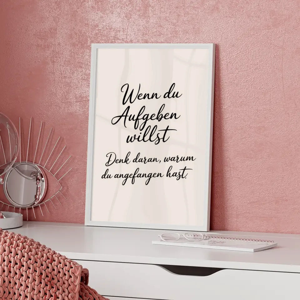 Inspirierendes Poster mit motivierendem Zitat für dein Zuhause 5