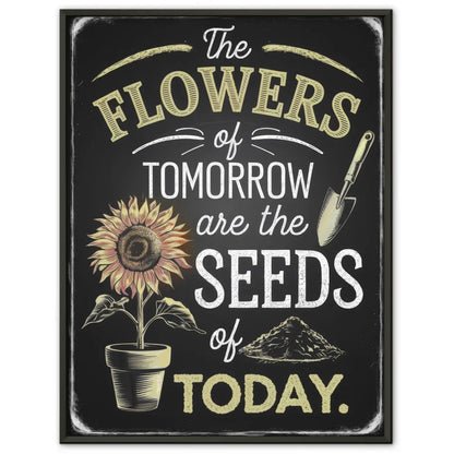 Inspirierendes Poster mit Vintage Zitat und Sonnenblume 1