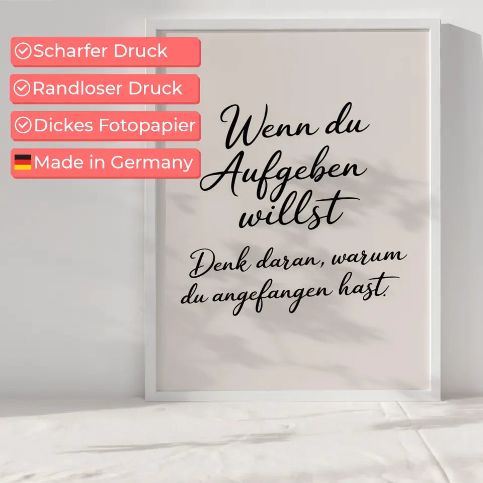Inspirierendes Poster mit motivierendem Zitat für dein Zuhause 6