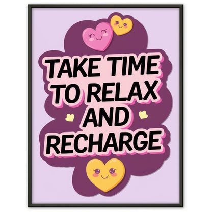 Motivierendes Poster zur Selbstfürsorge mit fröhlichem Design 1