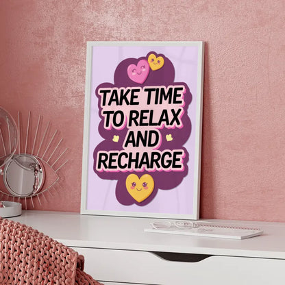 Motivierendes Poster zur Selbstfürsorge mit fröhlichem Design 5