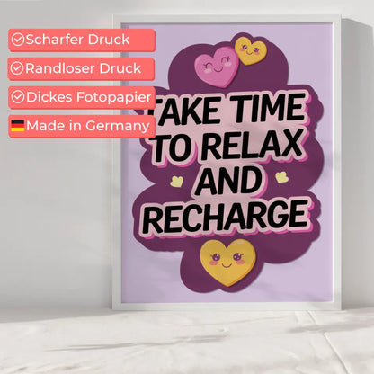 Motivierendes Poster zur Selbstfürsorge mit fröhlichem Design 6