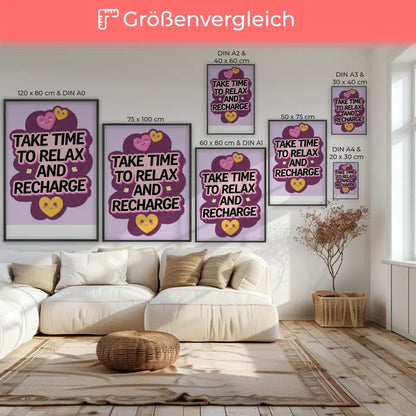 Motivierendes Poster zur Selbstfürsorge mit fröhlichem Design 7