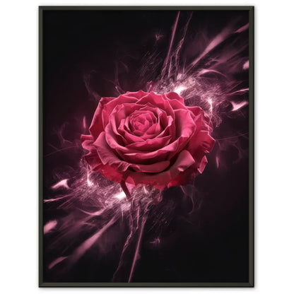 Leuchtende rote Rose Poster mit funkelnden Effekten für jede Wand 1