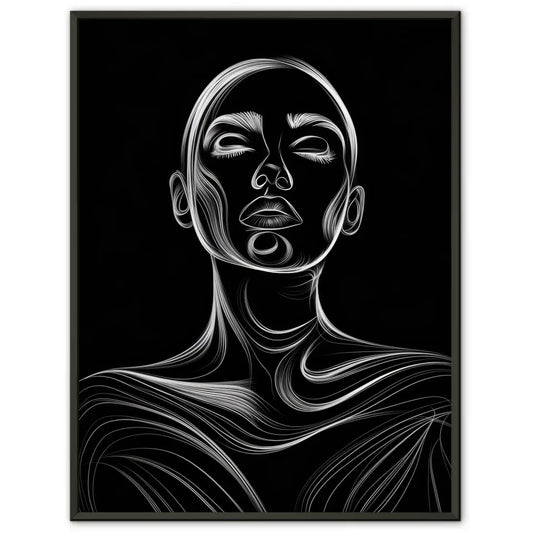 Poster mit filmischer Modeillustration einer entspannten Frau 1