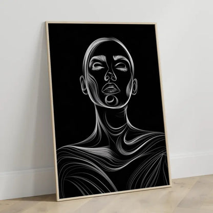Poster mit filmischer Modeillustration einer entspannten Frau 3