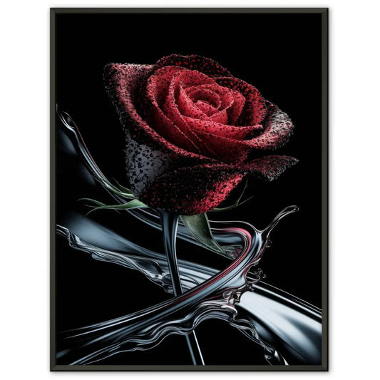Abstrakte Rose Poster mit Farben und Lichtspielen 1