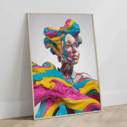 Abstrakte Frau Poster in lebendigen Farben kaufen 3