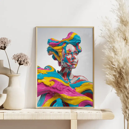 Abstrakte Frau Poster in lebendigen Farben kaufen 4
