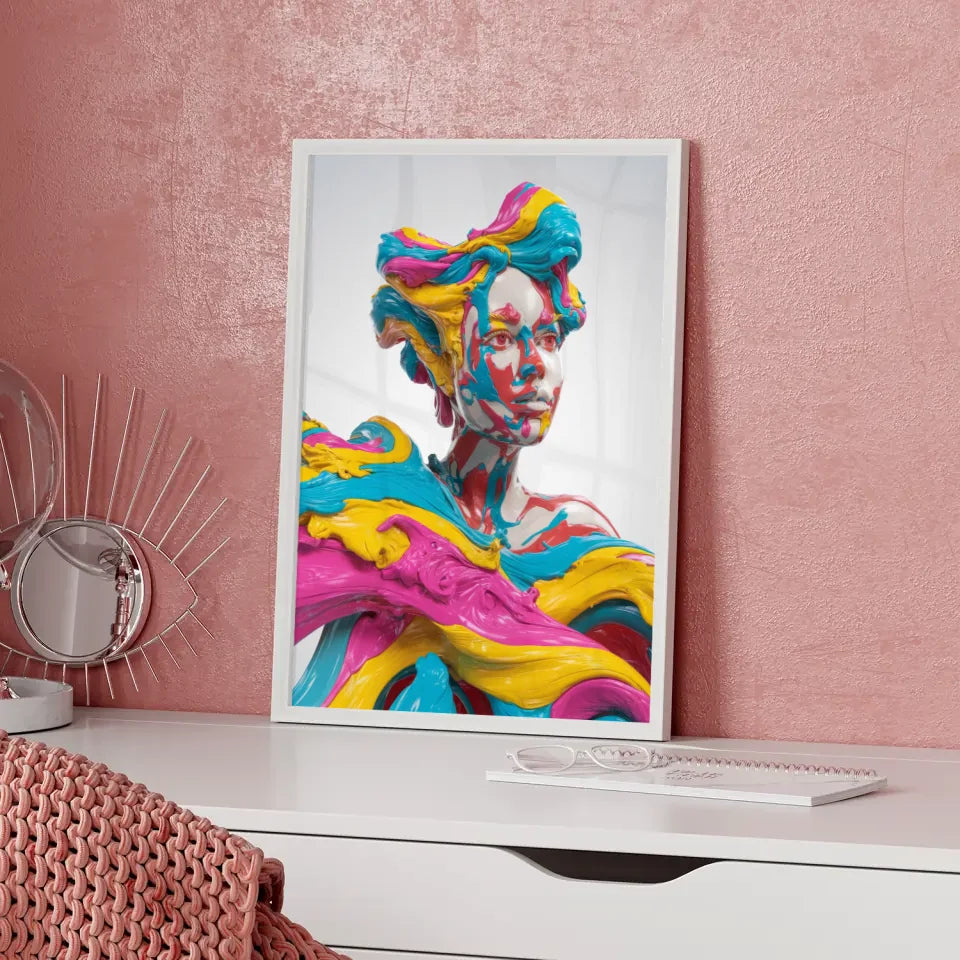 Abstrakte Frau Poster in lebendigen Farben kaufen 5