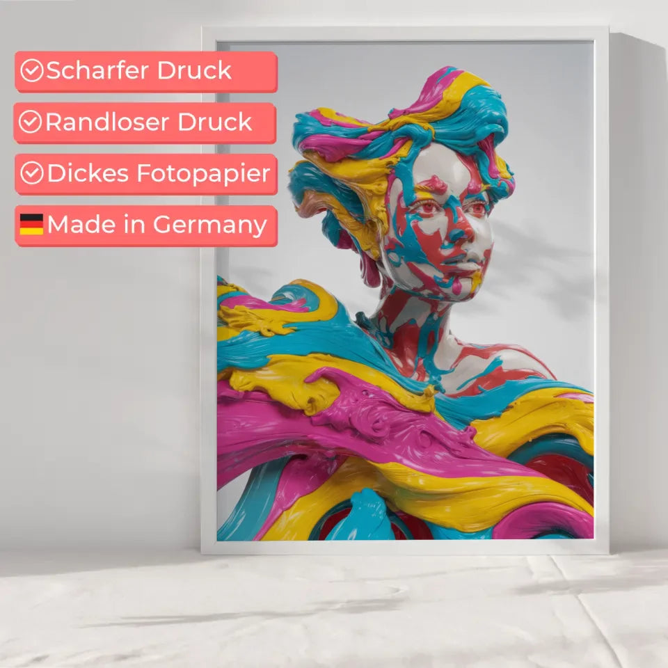 Abstrakte Frau Poster in lebendigen Farben kaufen 6