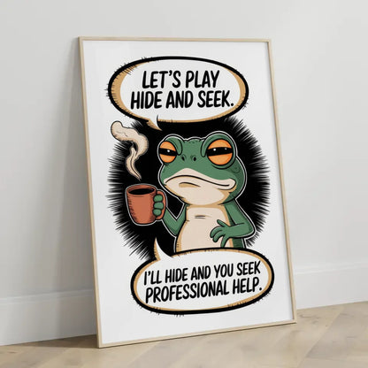Witziger Poster Chibi-Frosch mit Spruch 3
