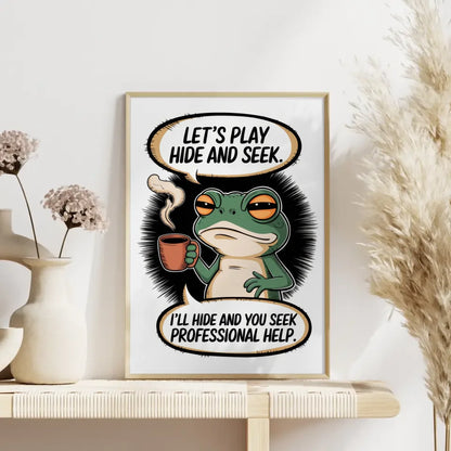 Witziger Poster Chibi-Frosch mit Spruch 4