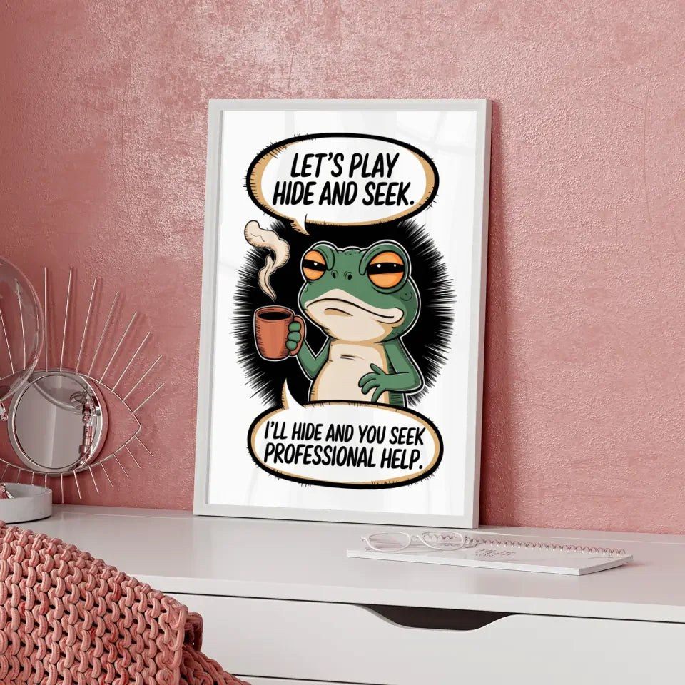 Witziger Poster Chibi-Frosch mit Spruch 5